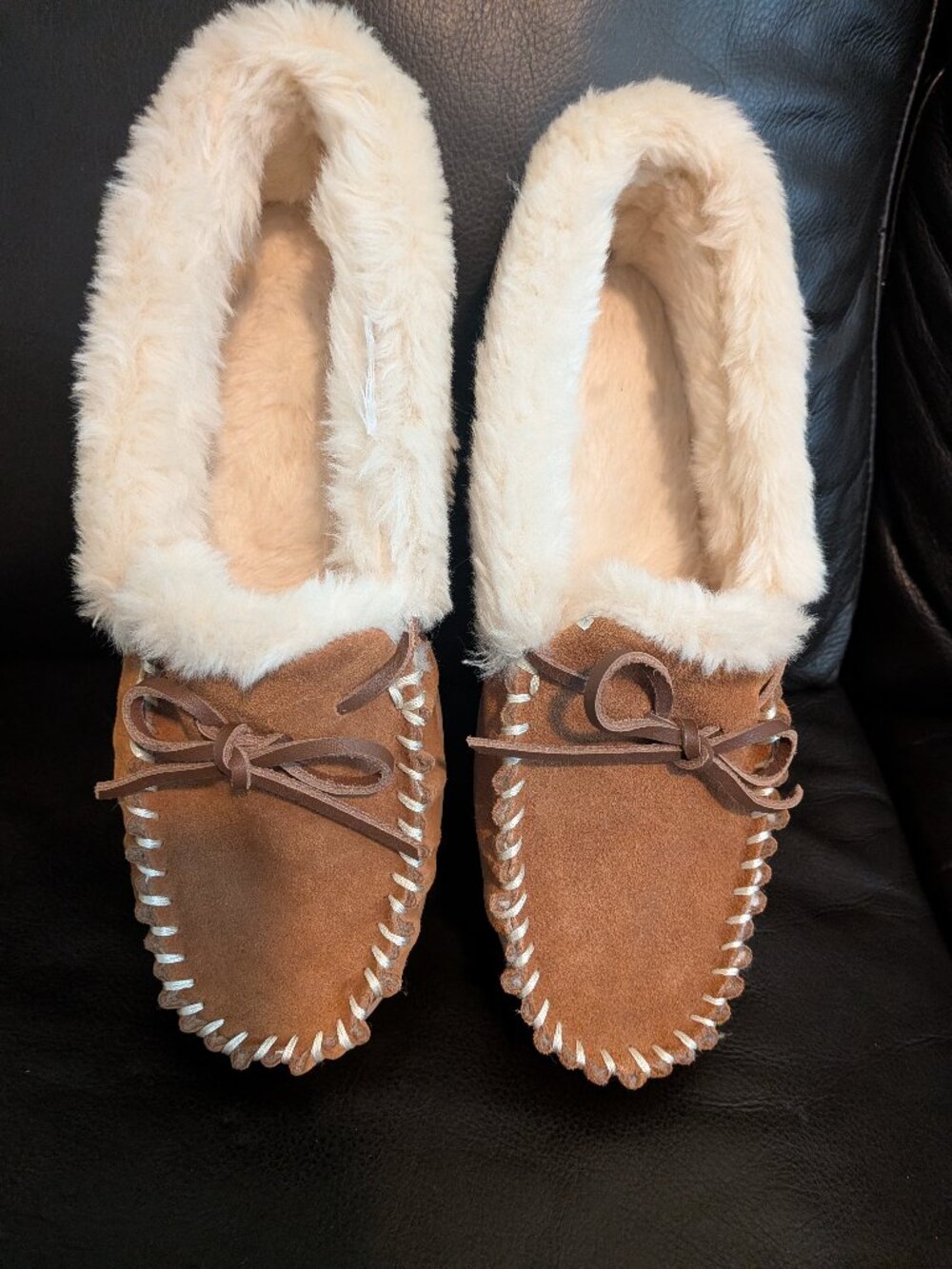 J. Crew Sherpa-lined Suede Slippers for Men Sz 9 NEW